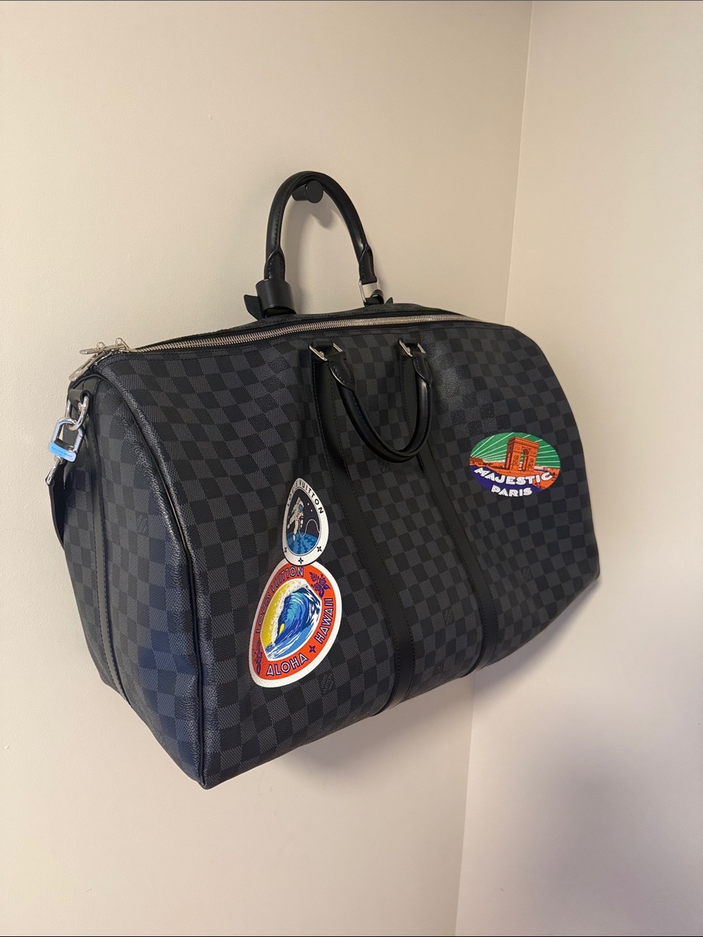 Keepall Bandoulière 55 MY LV WORLD TOUR personalized